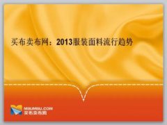 活动公司：2013年时尚女装面料新品发布会PPT模板下载